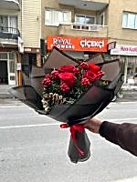 ❤️🌹 Kırmızı Güllü & Kokinalı Premium Buket ✨