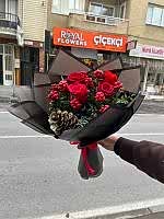 ❤️🌹 Kırmızı Güllü & Kokinalı Premium Buket ✨ - Görsel 3
